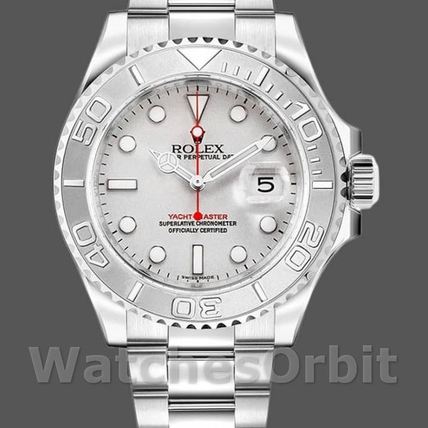 Men's Rolex Yacht-Master 40mm Men's-16622-Silver Dial Silver