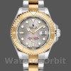 Unisex's Rolex Yacht-Master 35mm Unisex-168623-Steel & Yellow Gold-Platinum Dial Platinum<br />