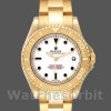 Unisex's Rolex Yacht-Master 35mm Unisex-168628-White Dial-Yellow Gold White