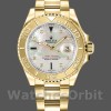Unisex's Rolex Yacht-Master 35mm Unisex-168628-White MOP Dial-Yellow Gold MOP