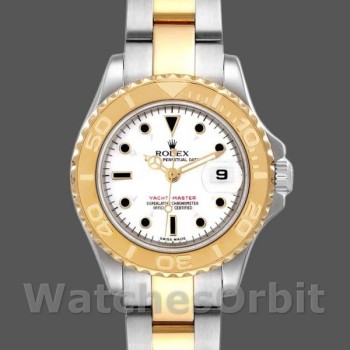 Women's Rolex Yacht-Master 29mm Women's-169623-Steel & Yellow Gold-White Dial White