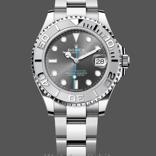 Women's Rolex Yacht-Master 37-M268622 0002, Automatic, Slate Grey Dial, Platinum Bezel, Steel, Women’s Grey Dial